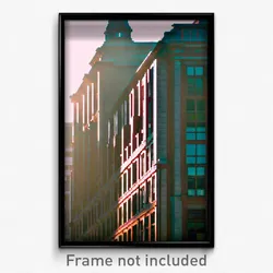 Pixel Art Poster - Active American Architecture (8 Bit Video Game Print)