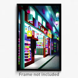 Pixel Art Poster - Cute Haberdashery (8 Bit Psychedelic Trippy Video Game Print)