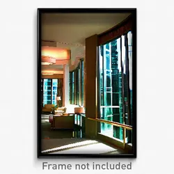 Pixel Art Poster - Glass Hotel Room (8 Bit Psychedelic Trippy Video Game Print)