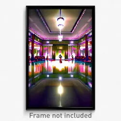 Pixel Art Poster - Amazing Ballroom (8 Bit Psychedelic Trippy Video Game Print)