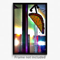 Pixel Art Poster - Strange Taco (8 Bit Psychedelic Trippy Video Game Print)