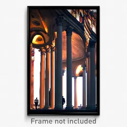 Pixel Art Poster - Colossal Italian Architecture (8 Bit Video Game Print)