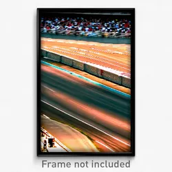 Pixel Art Poster - Stupendous Racetrack (8 Bit Psychedelic Video Game Print)