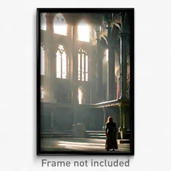 Pixel Art Poster - Lost Cathedral (8 Bit Psychedelic Trippy Video Game Print)