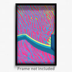 Pixel Art Poster - Swirly State (8 Bit Psychedelic Trippy Video Game Print)