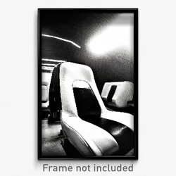 Pixel Art Poster - Black And White Seat (8 Bit Psychedelic Video Game Print)