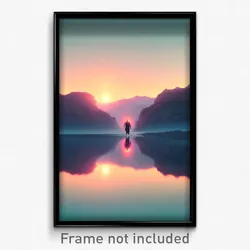 Pixel Art Poster - Lonely Mind Journey (8 Bit Psychedelic Video Game Print)