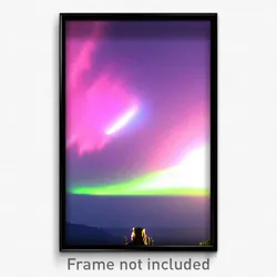 Pixel Art Poster - Sunny Aurora (8 Bit Psychedelic Trippy Video Game Print)