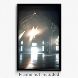 Pixel Art Poster - Cavernous Hall (8 Bit Psychedelic Trippy Video Game Print)
