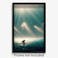 Pixel Art Poster - Insane Ocean (8 Bit Psychedelic Trippy Video Game Print)