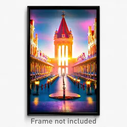 Pixel Art Poster - Bright Baronetcy (8 Bit Psychedelic Trippy Video Game Print)