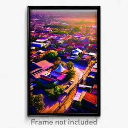 Pixel Art Poster - Dry Thai City (8 Bit Psychedelic Trippy Video Game Print)