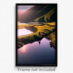 Pixel Art Poster - Calm Gully (8 Bit Psychedelic Trippy Weird Video Game Print)