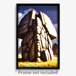 Pixel Art Poster - Extra Large Megalith (8 Bit Psychedelic Video Game Print)