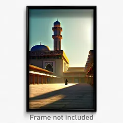 Pixel Art Poster - Square Mosque (8 Bit Psychedelic Trippy Video Game Print)