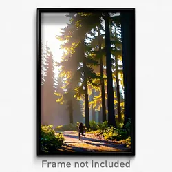 Pixel Art Poster - All Over The Place Forest (8 Bit Video Game Print)