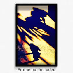 Pixel Art Poster - Flamboyant Shadow (8 Bit Psychedelic Trippy Video Game Print)