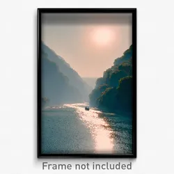 Pixel Art Poster - Hard To Find River (8 Bit Psychedelic Video Game Print)