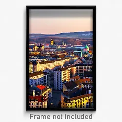 Pixel Art Poster - Unkempt German City (8 Bit Psychedelic Video Game Print)