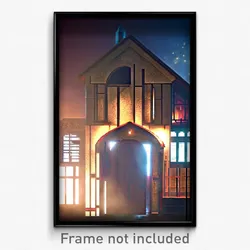 Pixel Art Poster - Neglected Madhouse (8 Bit Psychedelic Video Game Print)