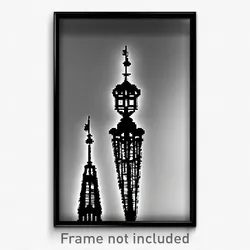 Pixel Art Poster - Black And White Balistraria (8 Bit Video Game Print)
