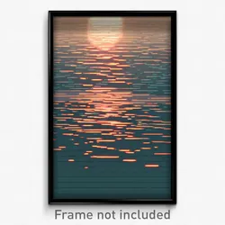 Pixel Art Poster - Calm Tile (8 Bit Psychedelic Trippy Weird Video Game Print)