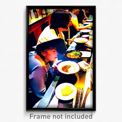 Pixel Art Poster - Candid Ramen (8 Bit Psychedelic Trippy Video Game Print)
