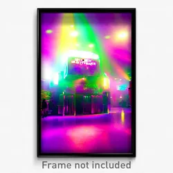 Pixel Art Poster - Silly Discotheque (8 Bit Psychedelic Trippy Video Game Print)