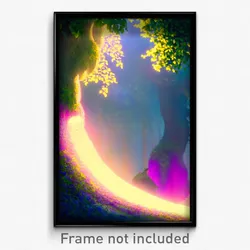 Pixel Art Poster - Imaginary Glade (8 Bit Psychedelic Trippy Video Game Print)