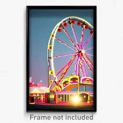 Pixel Art Poster - Majestic Fairground (8 Bit Psychedelic Video Game Print)