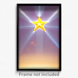 Pixel Art Poster - Stunning Star (8 Bit Psychedelic Trippy Video Game Print)