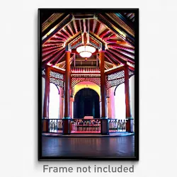 Pixel Art Poster - Elaborate Gazebo (8 Bit Psychedelic Trippy Video Game Print)