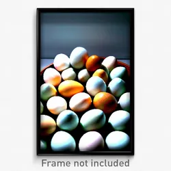 Pixel Art Poster - Cultured Eggs (8 Bit Psychedelic Trippy Video Game Print)