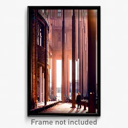 Pixel Art Poster - Brown Berlin (8 Bit Psychedelic Trippy Video Game Print)
