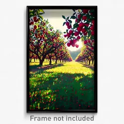 Pixel Art Poster - Spotted Orchard (8 Bit Psychedelic Trippy Video Game Print)
