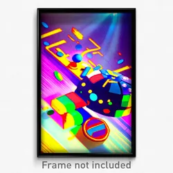 Pixel Art Poster - Colorful Pound (8 Bit Psychedelic Trippy Video Game Print)