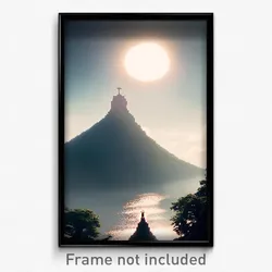 Pixel Art Poster - Circular Peak (8 Bit Psychedelic Trippy Video Game Print)