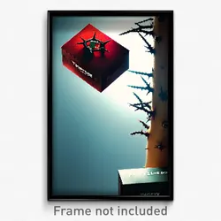 Pixel Art Poster - Thorny Shoebox (8 Bit Psychedelic Trippy Video Game Print)