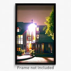 Pixel Art Poster - Pristine House (8 Bit Psychedelic Trippy Video Game Print)