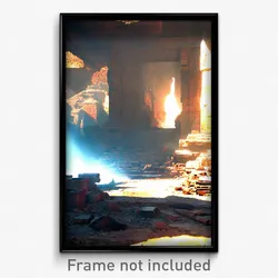 Pixel Art Poster - Ancient Dump (8 Bit Psychedelic Trippy Video Game Print)