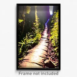 Pixel Art Poster - Narrow Trail (8 Bit Psychedelic Trippy Video Game Print)