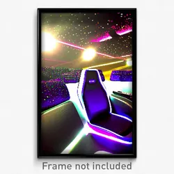 Pixel Art Poster - Dazzling Seat (8 Bit Psychedelic Trippy Video Game Print)