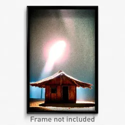 Pixel Art Poster - Unknown Hut (8 Bit Psychedelic Trippy Weird Video Game Print)