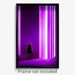 Pixel Art Poster - Purple State (8 Bit Psychedelic Trippy Video Game Print)