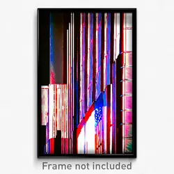 Pixel Art Poster - Reflecting American Architecture (8 Bit Video Game Print)