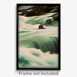 Pixel Art Poster - Menacing Runoff (8 Bit Psychedelic Trippy Video Game Print)