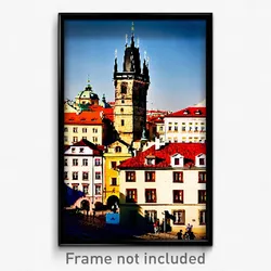 Pixel Art Poster - Extra Small Prague (8 Bit Psychedelic Video Game Print)