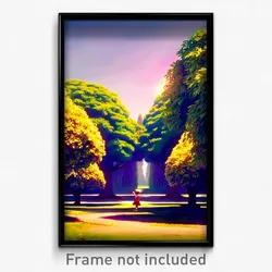 Pixel Art Poster - Bountiful Grove (8 Bit Psychedelic Trippy Video Game Print)