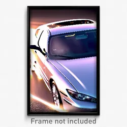 Pixel Art Poster - Clean Car (8 Bit Psychedelic Trippy Weird Video Game Print)