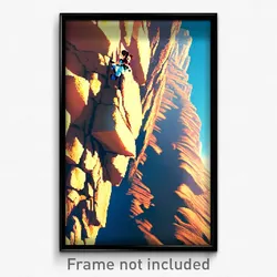 Pixel Art Poster - Beautiful Climb (8 Bit Psychedelic Trippy Video Game Print)